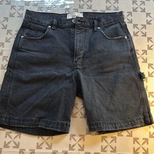 Men's Black Denim Shorts